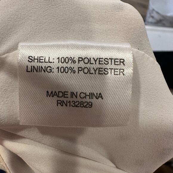 House of Harlow 1960 x Revolve White & Blue Chiffon Wide Leg Ankle Cuff Pant S - Picture 9 of 15